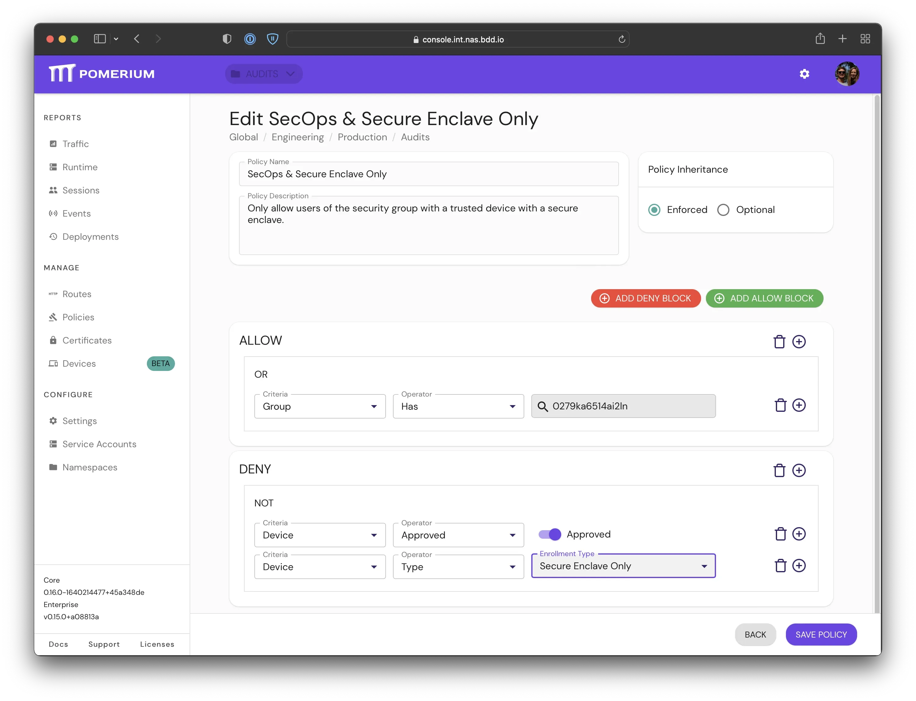 Set device identity policy with Pomerium
