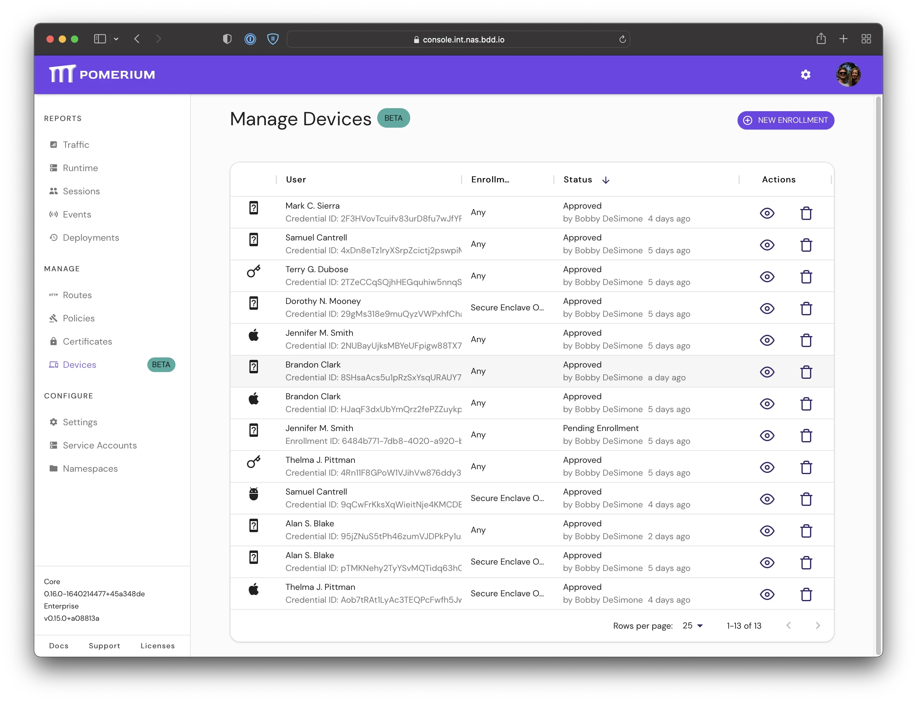 Track and manage each device with Pomerium